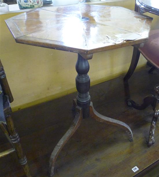 19th century octagonal tripod table